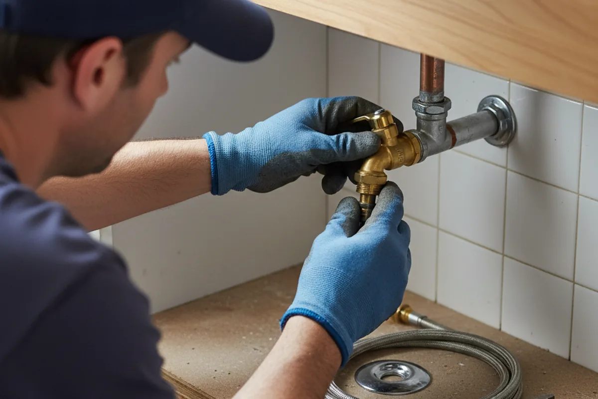 Shutoff valve and fitting work during Faucet and Fixture Repair in East Norwich